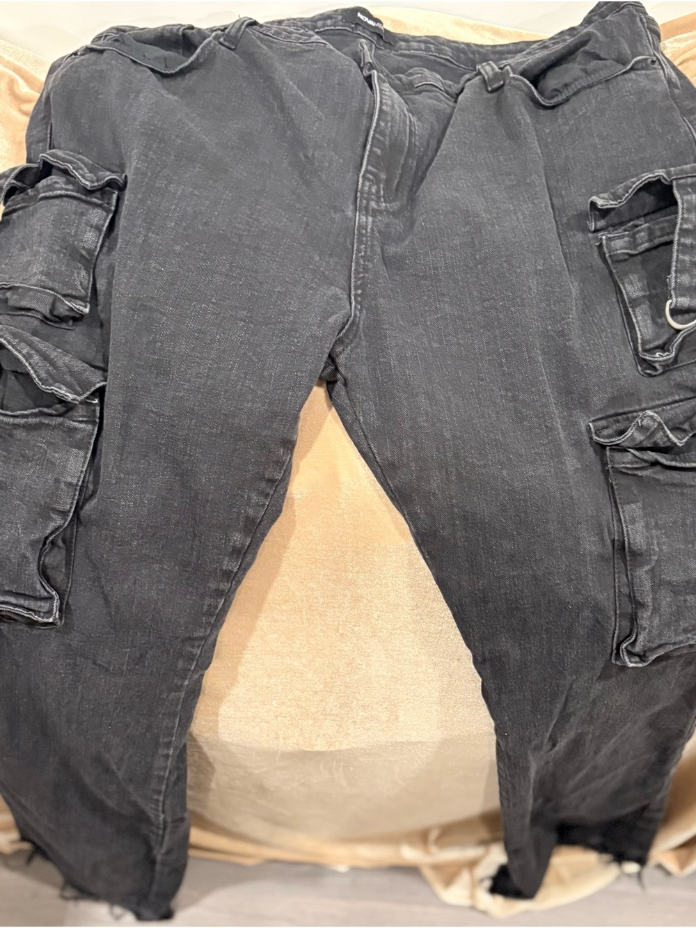 Men's Black Cargo Pants - Durable Utility Style